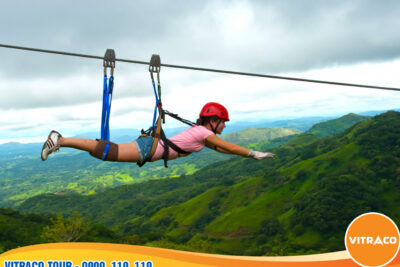Trò chơi Zipline tại Hòa Phú Thành